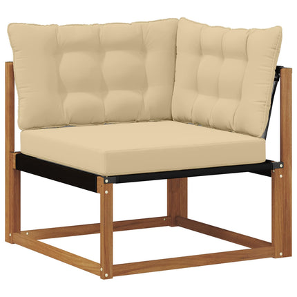 Utomhussoffset med kudde 9 pcs Naturlig och Beige