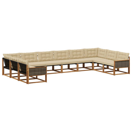 Utomhussoffset 10 st Naturlig och Beige