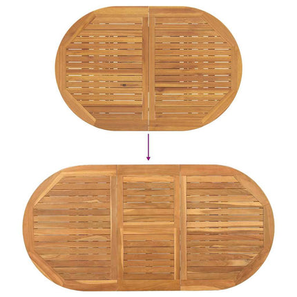 Trädgårdsmöbelset 7 pcs Brun Massivt teakträ