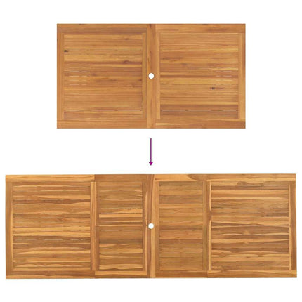 Trädgårdsmöbelset 9 st 280 x 100 x 75 cm Massivt teakträ