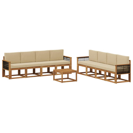 Utomhussoffset 9 st Naturlig och Beige