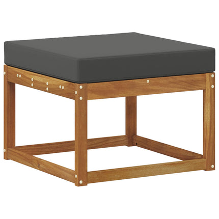 Utomhussoffset med kudde 8 pcs Naturlig och Antracit Polyester