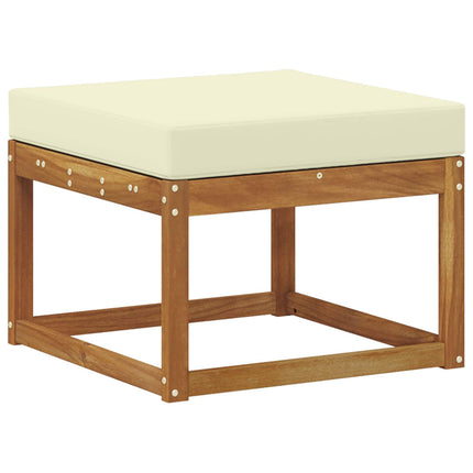 Utomhussoffset 8 pcs Naturlig och Grädde Massivt Akaciaträ