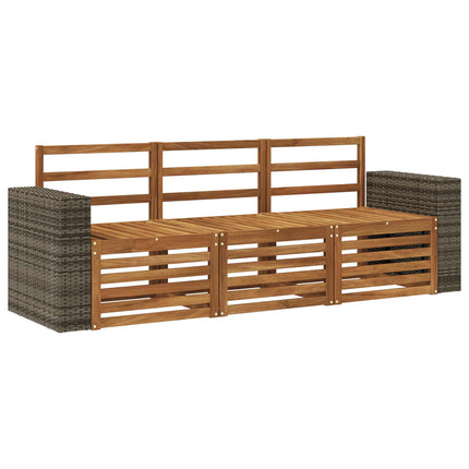 Soffgrupper 3 pcs Massivt Akaciaträ