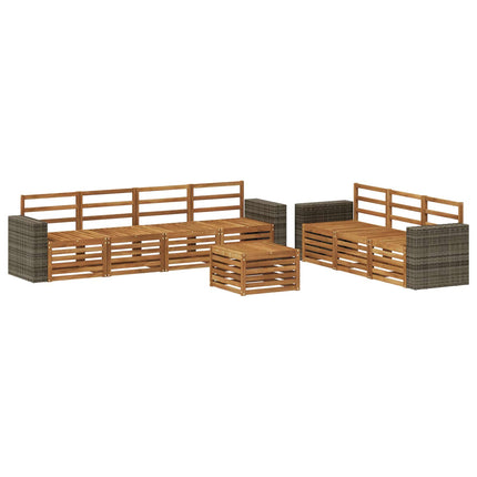 Soffgrupper 8 pcs Massivt Akaciaträ