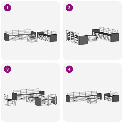 Soffgrupper 8 pcs Massivt Akaciaträ
