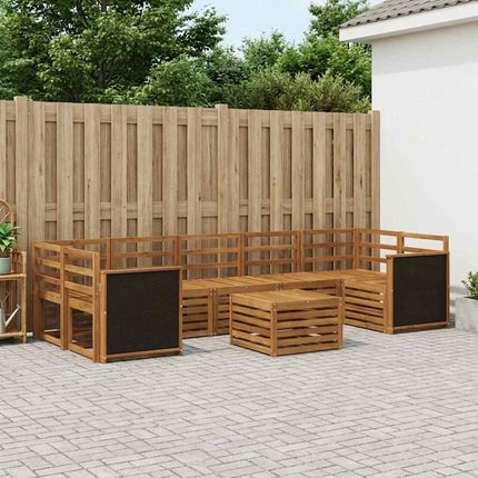 Utomhussoffset 8 pcs Naturlig Massivt Akaciaträ