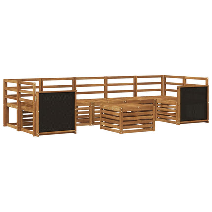 Utomhussoffset 8 pcs Naturlig Massivt Akaciaträ