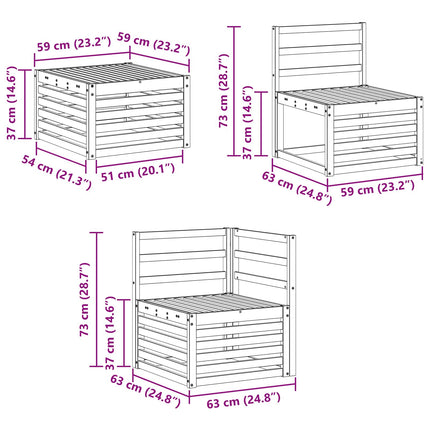 Utomhussoffset 8 pcs Naturlig Massivt Akaciaträ