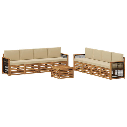 Utomhussoffset 9 st Naturlig och Beige