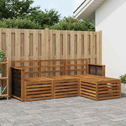 Utomhussoffset 4 pcs Naturlig
