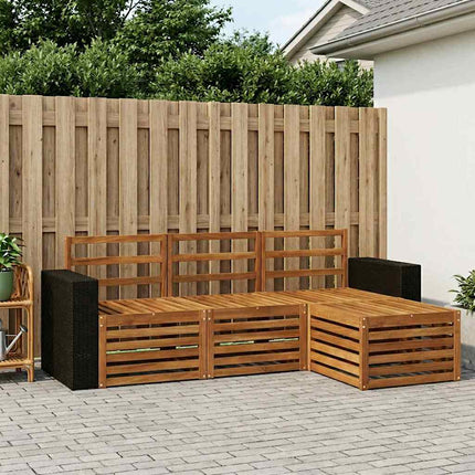 Utomhussoffset 4 pcs Naturlig