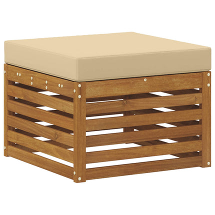 Utomhussoffset med kudde 6 pcs Naturlig och Beige