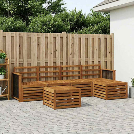 Utomhussoffset 6 pcs Naturlig