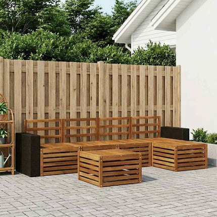 Utomhussoffset 6 pcs Naturlig