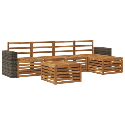 Utomhussoffset 6 pcs Naturlig