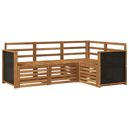 Soffgrupper 4 pcs Massivt Akaciaträ