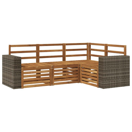 Soffgrupper 4 pcs Massivt Akaciaträ