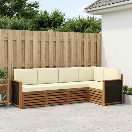 Sektionsoffgrupp med kudde 4 pcs Naturlig och Grädde