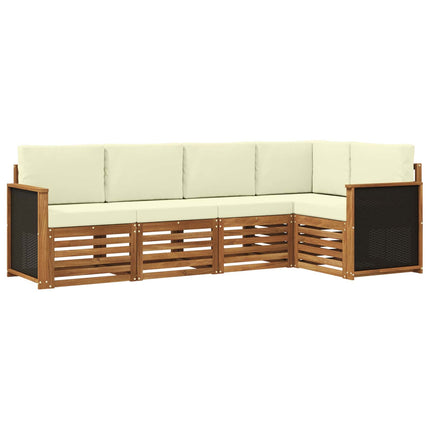 Sektionsoffgrupp med kudde 4 pcs Naturlig och Grädde