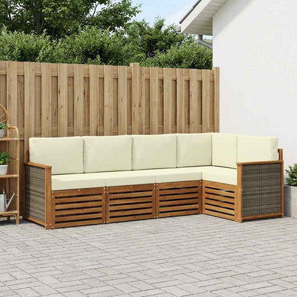 Sektionsoffgrupp med kudde 4 pcs Naturlig och Grädde