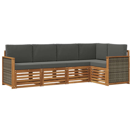 Sektionsoffgrupp med kudde 4 pcs Naturlig och Antracit