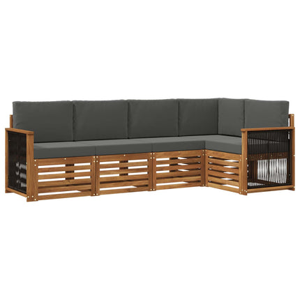 Sektionsoffgrupp med kudde 4 pcs Naturlig och Antracit