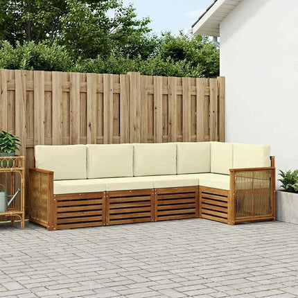 Sektionsoffgrupp med kudde 4 pcs Naturlig och Grädde