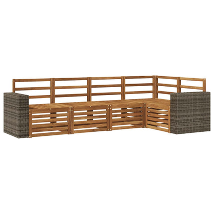 Utomhussoffset 5 st Naturlig Polyester