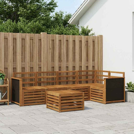Sektionsoffgrupp 5 pcs Naturlig Massivt Akaciaträ