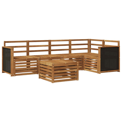 Sektionsoffgrupp 5 pcs Naturlig Massivt Akaciaträ