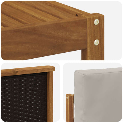 Sektionsoffgrupp med kudde 5 pcs Naturlig och ljusgrå