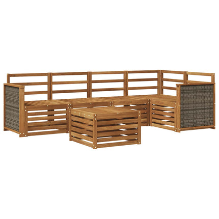 Sektionsoffgrupp 5 pcs Naturlig Massivt Akaciaträ