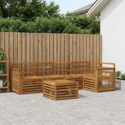 Sektionsoffgrupp 5 pcs Naturlig Massivt Akaciaträ
