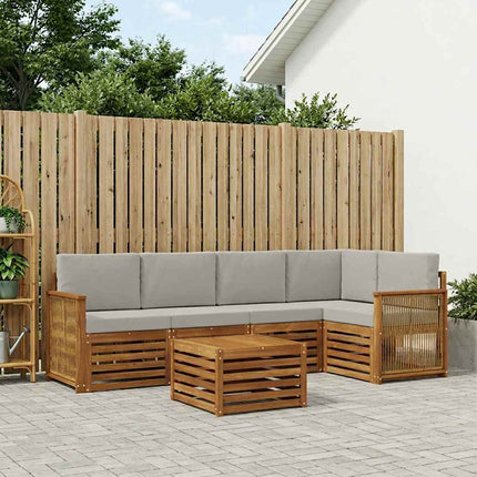 Sektionsoffgrupp med kudde 5 pcs Naturlig och ljusgrå
