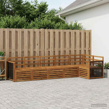 Sektionsoffgrupp 5 pcs Naturlig Massivt Akaciaträ