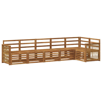 Sektionsoffgrupp 5 pcs Naturlig Massivt Akaciaträ