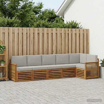 Sektionsoffgrupp med kudde 5 pcs Naturlig och ljusgrå
