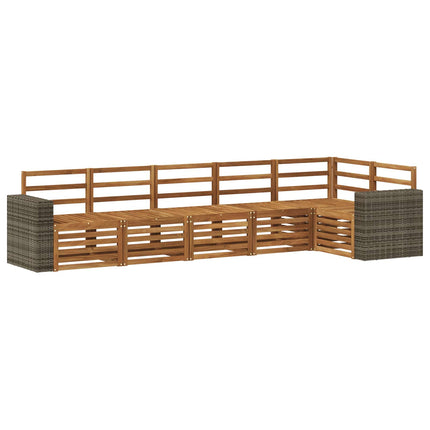 Utomhussoffset 6 st Naturlig Polyester
