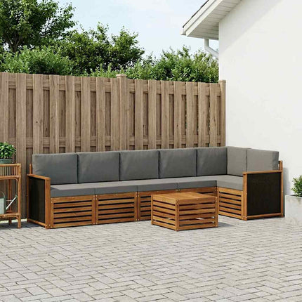 Sektionsoffgrupp med kudde 6 pcs Naturlig och ljusgrå