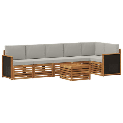 Sektionsoffgrupp med kudde 6 pcs Naturlig och ljusgrå