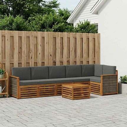 Sektionsoffgrupp med kudde 6 pcs Naturlig och Antracit