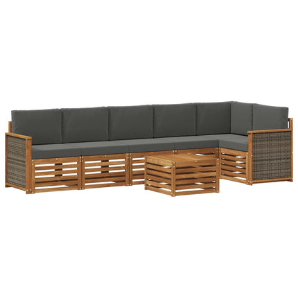 Sektionsoffgrupp med kudde 6 pcs Naturlig och Antracit