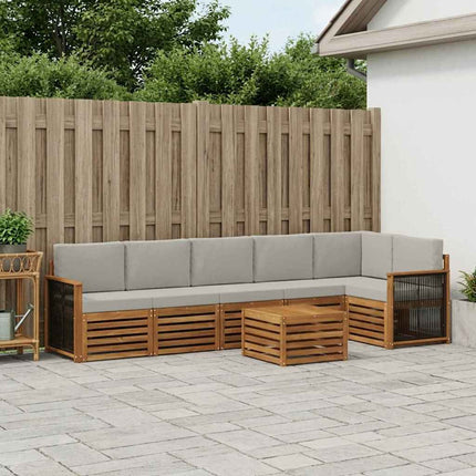 Sektionsoffgrupp med kudde 6 pcs Naturlig och ljusgrå