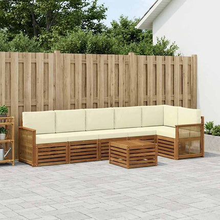 Sektionsoffgrupp med kudde 6 pcs Naturlig och Grädde