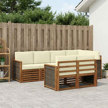 Sektionsoffgrupp med kudde 6 pcs Naturlig och Grädde