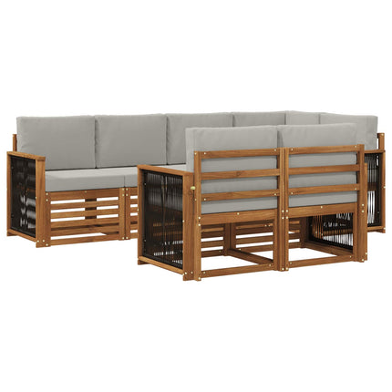 Sektionsoffgrupp med kudde 6 pcs Naturlig och ljusgrå