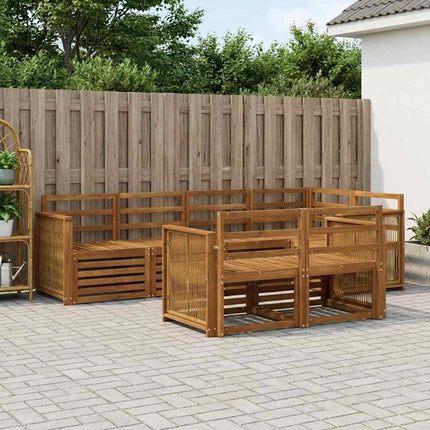 Sektionsoffgrupp 6 pcs Naturlig Massivt Akaciaträ