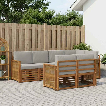 Sektionsoffgrupp med kudde 6 pcs Naturlig och ljusgrå