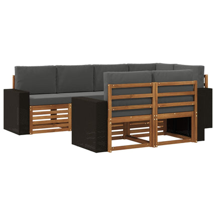 Sektionsoffgrupp med kudde 7 pcs Naturlig och Antracit